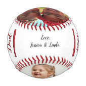 Homerun Vater Vatertag Custom Foto von Kindern Baseball (Vorderseite)