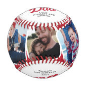 Homerun Vater Vathers Day FotoCollage Baseball (Vorderseite)