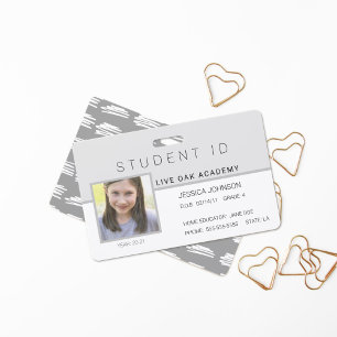 Homeschool-Ausweis   Modern Grau Ausweis