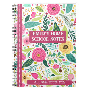 HOMESCHOOL-BLUMEN-NOTIZBUCH NOTIZBLOCK