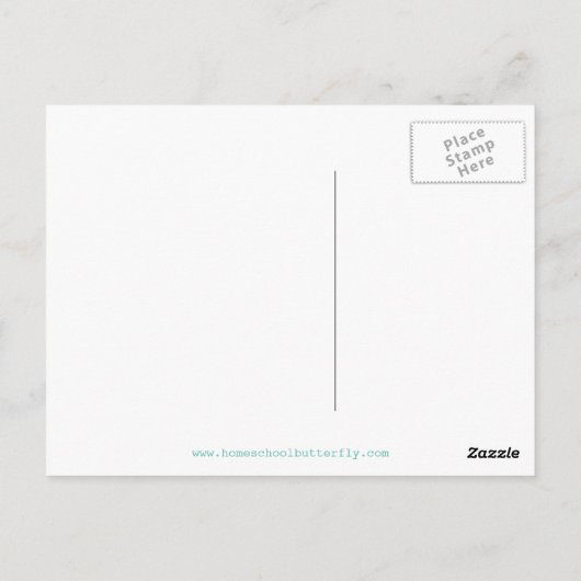 Homeschool Butterfly Pals Postkarten (Rückseite)