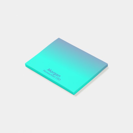 Homeschool CEO Blue Post-it Klebezettel (angewinkelt)