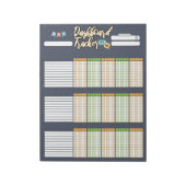 HOMESCHOOL DASHBOARD TRACKER 1 NOTIZBLOCK (Rotiert)