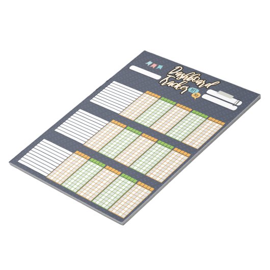 HOMESCHOOL DASHBOARD TRACKER 1 NOTIZBLOCK (angewinkelt)