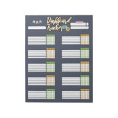 HOMESCHOOL DASHBOARD TRACKER 2 NOTEPAD NOTIZBLOCK (Rotiert)