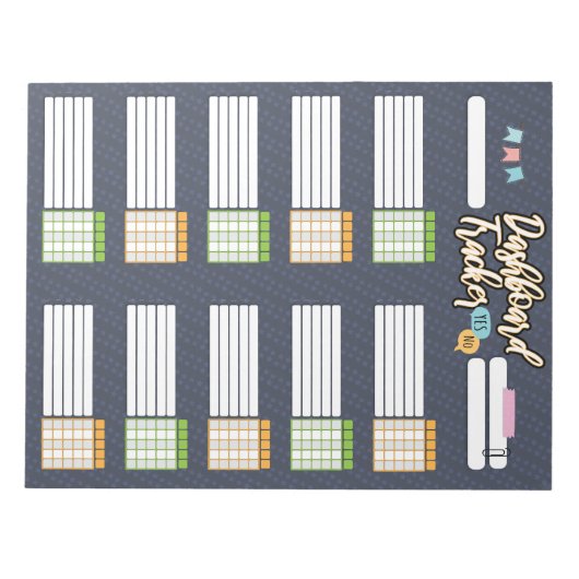 HOMESCHOOL DASHBOARD TRACKER 2 NOTEPAD NOTIZBLOCK (Vorderseite)