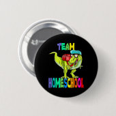 Homeschool Dinosaurier, um zurück in die Schule Button (Vorne & Hinten)