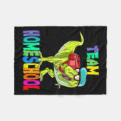 Homeschool Dinosaurier, um zurück in die Schule Fleecedecke (Vorderseite (Horizontal))