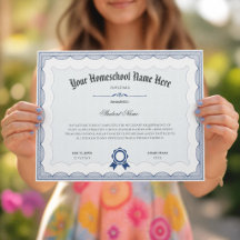 Homeschool Diploma Traditionelles Blau