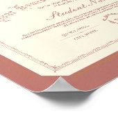 Homeschool Diploma Traditionelles Soft Red Poster (Ecke)