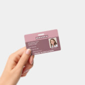 Homeschool Educator ID Blush Pink Abzeichen Ausweis (Handheld)