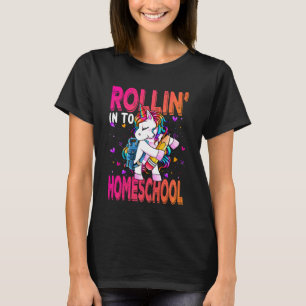 Homeschool Einhorn Zurück zur Schule Erster Schult T-Shirt