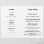 Homeschool Graduation Program Folded Pamphlet Flyer (Hinten)