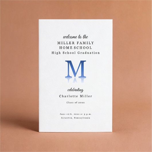 Homeschool Graduation Program Folded Pamphlet Flyer