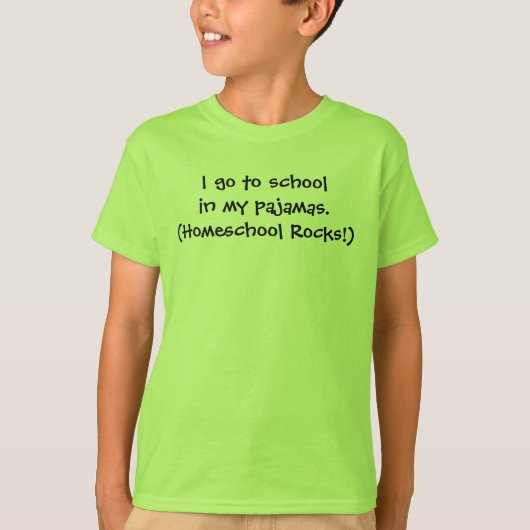 Homeschool in den Pyjamas T-Shirt (Vorderseite)