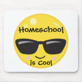 Homeschool ist cool Smiley Gesicht Sonnenbrille Mousepad (Vorne)