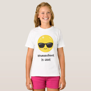 Homeschool ist Cool Sunshade Emoji T-Shirt