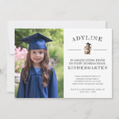 Homeschool Kindergarten Abschluss mit Bunny Einladung (Vorderseite)