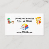 Homeschool Korb-Tafel mit Äpfeln Visitenkarte (Rückseite)