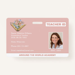 Homeschool Lehrer Ausweis Buch Blume