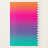 Homeschool Lehrer Colorful Ombre Planer (Rückseite)