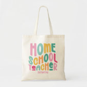 Homeschool-Lehrer | Farbige Textgestaltung Tragetasche (Vorne)