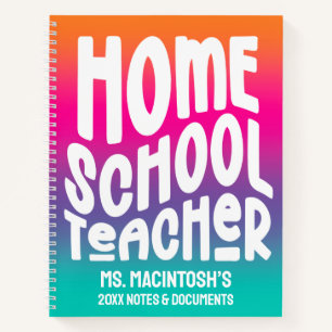 Homeschool Lehrer Farbiger Ombre Notizblock