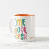 Homeschool Lehrer | Farbiger Text Zweifarbige Tasse (Vorderseite Links)