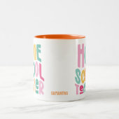 Homeschool Lehrer | Farbiger Text Zweifarbige Tasse (Mittel)