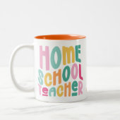 Homeschool Lehrer | Farbiger Text Zweifarbige Tasse (Links)