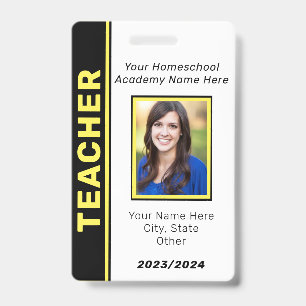 Homeschool-Lehrer-ID-Ausweis Ausweis