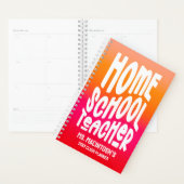 Homeschool-Lehrer Orange Rot Ombre Planer (Anzeige)