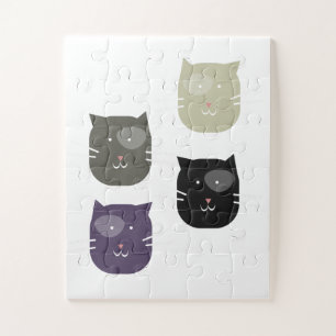 Homeschool-Lernen C Süße Katze Puzzle