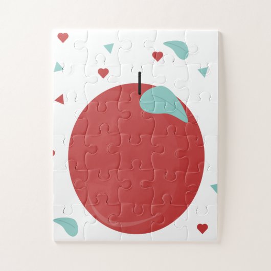 Homeschool Lernen ein Confetti Apple Puzzle (Vertikal)