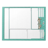 HOMESCHOOL-LESSPLAN 2 GRÜNES Notizblock (Vorderseite)