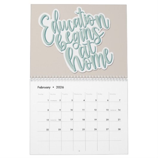 Homeschool Life Hübsch Quotes alt 2024 Kalender (Feb 2026)