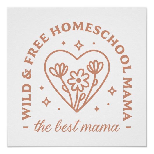 Homeschool Mama Blumencodierung Ästhetik Poster (Vorderseite)