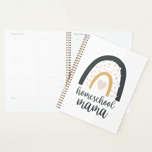 Homeschool Mama Boho Rainbow Heart Planer (Anzeige)