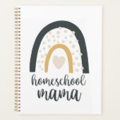 Homeschool Mama Boho Rainbow Heart Planer (Vorderseite)