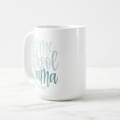 Homeschool Mama Est Personalisiert Date Blue Tones Kaffeetasse (Vorderseite Links)