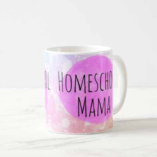 Homeschool Mama Funny Mama Kaffee Kaffeetasse (VorderseiteRechts)