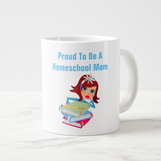 Homeschool-Mama - Jumbo-Tasse (Vorderseite Rechts)