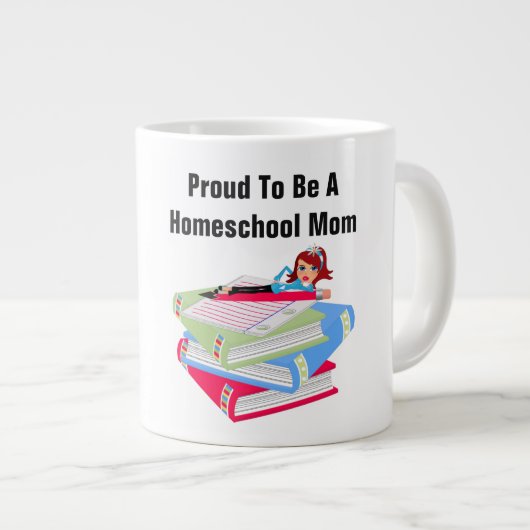 Homeschool-Mama - Jumbo-Tasse (Vorderseite Rechts)