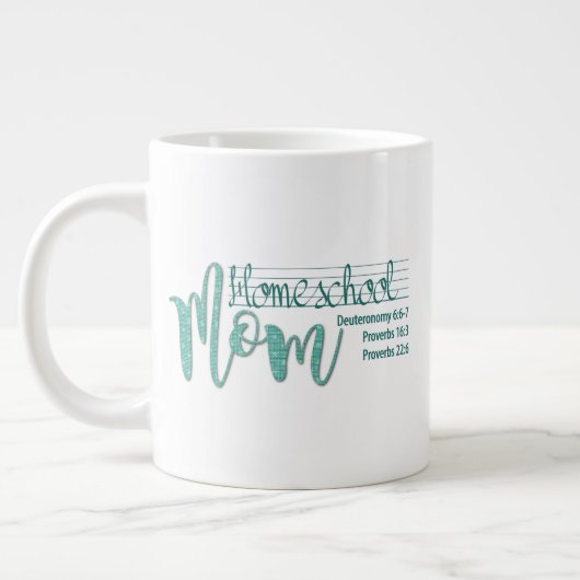 "Homeschool Mama" JUMBO-Tasse mit Anführungszeiche (Links)