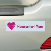 Homeschool Mama Rosa Herz Autoaufkleber (Auf Auto)