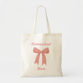 Homeschool Mama Rosa Ribbon Tragetasche