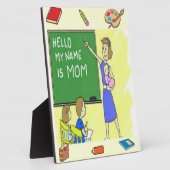 Homeschool Mama Tabletop Plaque mit Easel Fotoplatte (Seite)
