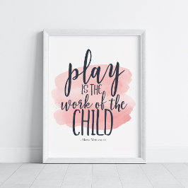 Homeschool Montessori Quote Wasserfarbe Poster