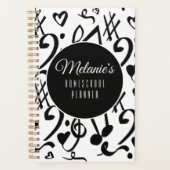 Homeschool Music Musician Musical Muster Planer (Vorderseite)