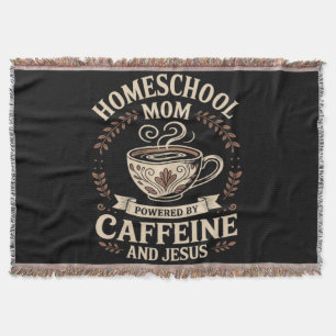 Homeschool-Mutter, angetrieben von Koffein und Jes Decke